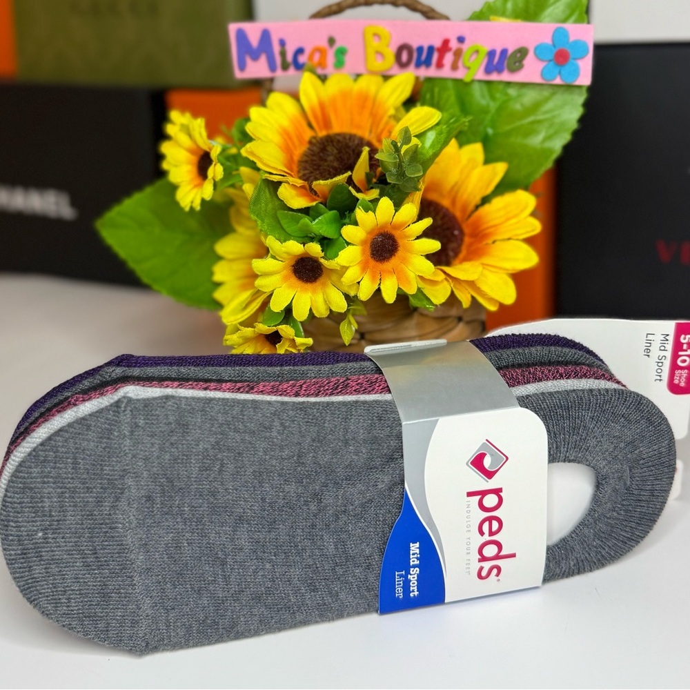 ๐PEDS Set of 8 pairs of Casual Socks SIZE: 5-10 - Picture 4 of 12